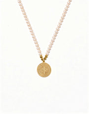 Pearl Compass Necklace Zj
